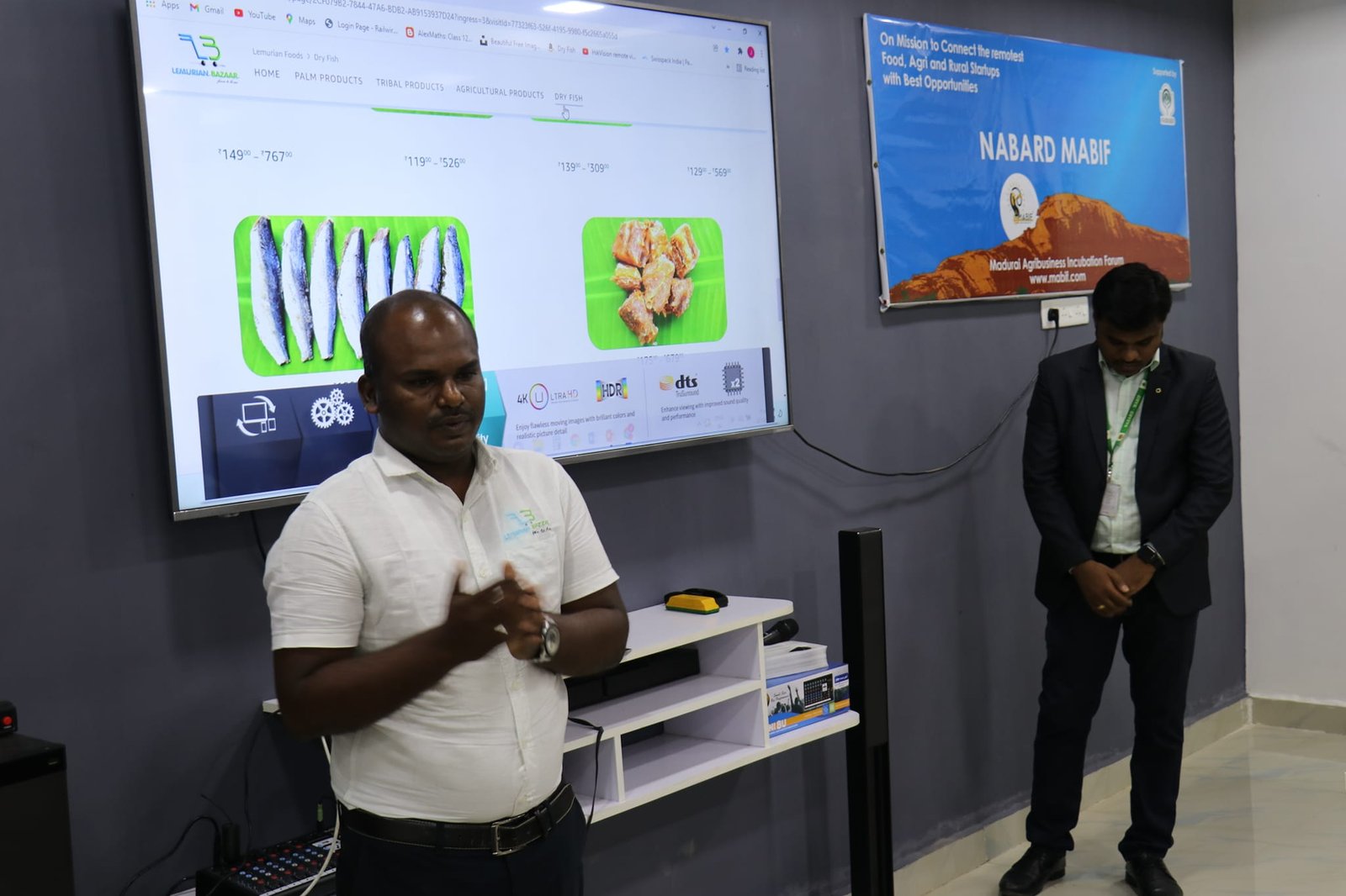 During an interactive session along with CGM,GM and DDMs of NABARD in the 4th Bimonthly meeting of NABARD held at Madurai Agri Business Incubation Forum(MABIF),Madurai.