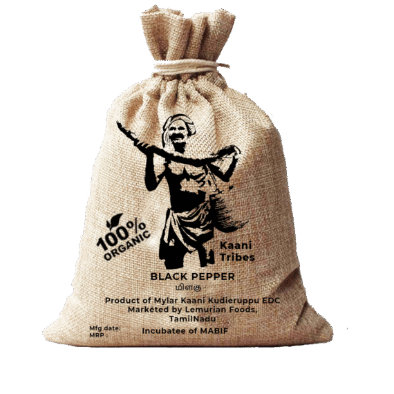 Wild Organic Certified Black Peppercorn | காட்டு மிளகு